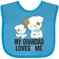 thumbnail image 3 of Inktastic My Grandad Loves Me Grandson Puppy Boys Baby Bib, 3 of 4