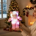 thumbnail image 5 of Anhility Light up Valentine's Day Bear LED Stuffed Animal Soft Nightlight Glow Bear Plush Toy Gifts for Kids Mom Girls Birthday Christmas, 17.72" (Pink), 5 of 5