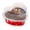 White, variant on Pastry Tek 3 oz Square Red Aluminum Quadro Baking Cup - with Plastic Dome Lid - 3" x 3" x 1 1/4" - 100 count box