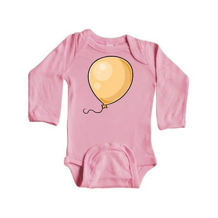 

Inktastic Yellow Balloon Gift Baby Boy or Baby Girl Long Sleeve Bodysuit