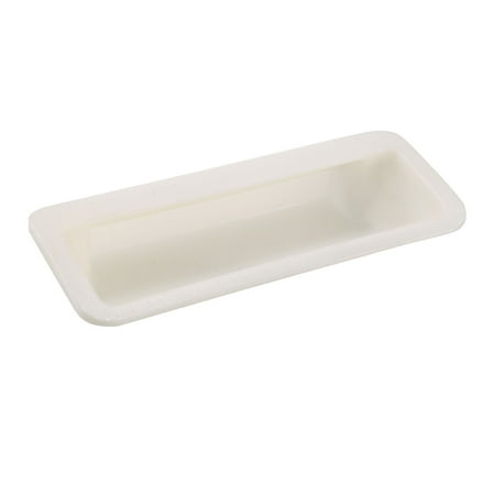 Contemporary Flush Pull - Unique Bargains Cabinet Hardware Parts White Plastic Flush Pull Handle 4.1