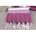 thumbnail image 2 of Turkish Beach Towel Personalized, Monogrammed Beach Towel, Dark Purple Towel, Striped Bath Towel, 40x71 Inches Turkish Towel Bulk,, 2 of 9