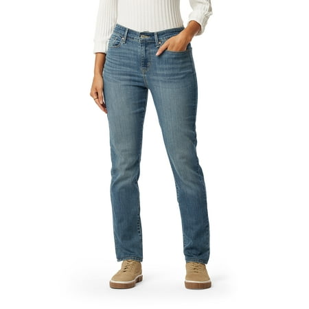 Signature by Levi Strauss & Co Women's Mid Rise Straight Jeans