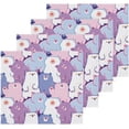 thumbnail image 2 of Coolnut Cute Cartoon Bear Washcloths 4 Pack, Highly Absorbent Soft Cotton Fingertip Towels for Bathroom, Kitchen, Gym, Spa, Home Decor, 12 x 12 Inch Washcloth Gift, 2 of 7