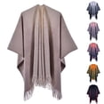 thumbnail image 3 of Harpily Women's Shawl Wrap Poncho Ruana Cape Cardigan Sweater Open Front for Fall Winter, 3 of 3