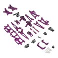 thumbnail image 3 of Almencla 1/14 Scale RC Car Metal Upgrade Kits Front Rear Steering Tie Rod s Steering Cups for 14210 DIY Modified RC Hobby Car Violet, 3 of 8