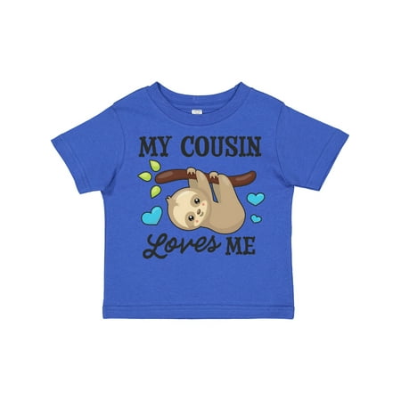 

Inktastic My Cousin Loves Me with Sloth and Hearts Gift Toddler Boy or Toddler Girl T-Shirt