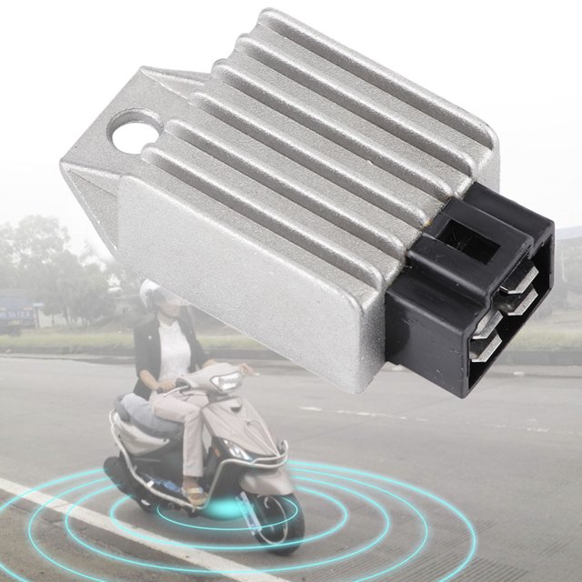 Voltage Regulator Rectifier,Universal Autostabilizer 12V Voltage Regulator Rectifier 4 Pin Current Rectifier Fit For Motorcycle Motor Bike
