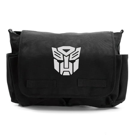 Transformers Robots in Disguise Autobot Logo Canvas Laptop Messenger Bag (Best Over The Shoulder Laptop Bag)