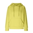 thumbnail image 4 of IMENGL Hoodies trendy knit drawstring pullover, Yellow M, Size M-3XL, 4 of 7