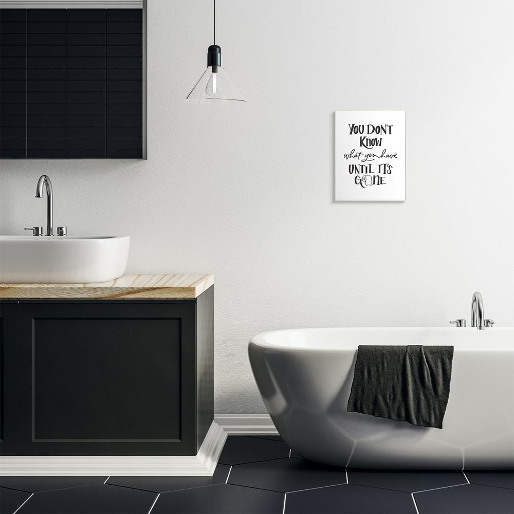 Stupell Industries Bathroom Inspired 'Until It's Gone' Toilet Paper Phrase Designed by Amanda Houston