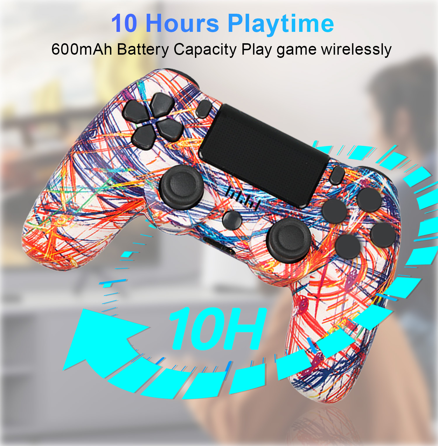 SPBPQY Wireless Controller Compatible with P4/P4 Pro/P4 Slim - Magma Red