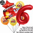thumbnail image 1 of 1set Fire Truck Balloons Set Red 32inch Number Balloon Flame Balloons for Baby Shower Firefighter Birthday Party Decoration, 1 of 5