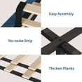 thumbnail image 6 of Garvee Queen Size Bed Frame, Velvet Upholstered Platform Bed with Adjustable Tufted Headboard, No Box Spring Needed, Easy Assembly, Navy Blue, 6 of 8