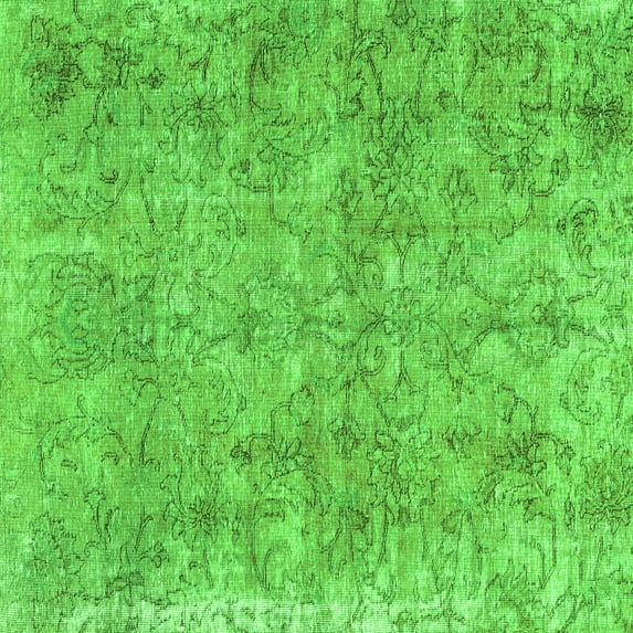 Ahgly Company Indoor Square Persian Green Traditional Area Rugs, 5' Square