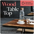 thumbnail image 2 of HEIRLOUM Reclaimed Wood Table Top - Rustic Recycled Solid Wood Perfect for Kitchens, Dining and Coffee Table Top (1pc 30" x 48", IMME3048), 2 of 6