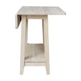 thumbnail image 5 of International Concepts Solid Wood Square Drop Leaf Side Table Unfinished, 5 of 7