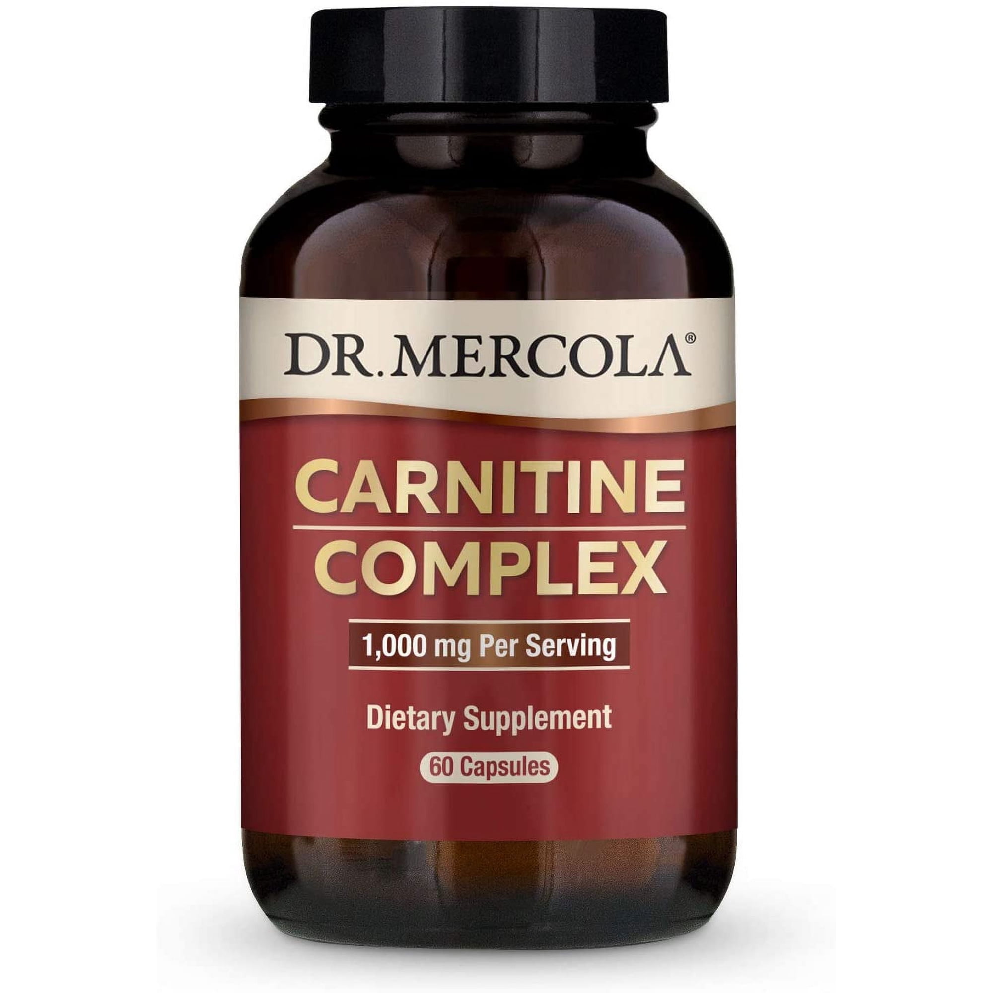 Dr. Mercola Carnitine Complex Dietary Supplement, 60 Capsules (30 Servings)