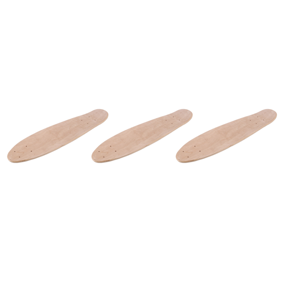 3X 22Inch Blank Skateboard Deck Natural 55.5X15cm Maple Banana Sliding Cruising Skating Single Rocker Board DIY Decks