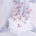thumbnail image 3 of Decoración de pastel de mariposa de hada rosa morada, decoración de pastel, tarjeta de inserción, complemento de pastel de cumpleaños, 3 of 5