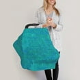 thumbnail image 3 of Haiem Blue Green Glitter Baby Nursing Cover & Nursing Poncho - Multi Use Cover for Baby Car Seat Canopy, Stroller Cover, 360°Full Privacy Breastfeeding Coverage, 3 of 9