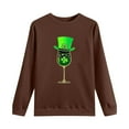 thumbnail image 6 of successthop St.Patricks Day Sweatshirt&nbsp;Womens Wine Casual Crewneck Pullover Top Streetwear Long Sleeve Vacation Clothes, 6 of 7