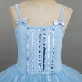 thumbnail image 4 of IBTOM CASTLE Toddler Kid Girls Sequins Fringes Camisole Ballet Dance Dress Glitter Feather Tutu Skirted Leotard Ballerina Dancewear 9-10 Years Blue, 4 of 8