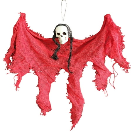 

Skull Hanging Ghost Horror Halloween Decorative Props for Haunted House Skull Hanging Ghost Halloween Decorative Props Lightweight Easy to Hang Reusable Durable Great Gifts Haunted House Red