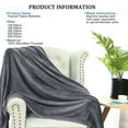 thumbnail image 2 of PiccoCasa All Season Lightweight Plush Fleece Blanket Soft Warm Flannel Bed Blanket Gray King (90"x108"), 2 of 6