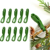 10pcs Reusable Christmas Garland Ties - Durable Flexible Material, Perfect for Hanging Wreaths Stockings Green Garlands, Multi-Use Holiday Decor Hangers for Fireplace & Railings, 1*8in, Green