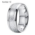thumbnail image 3 of Anillo de suministro de acero inoxidable, joyería de piedra para hombre, accesorio de adorno para fiesta de boda, coleccionables, regalo de Ropa, zapatos y accesorios Miscelánea Plateado 10# Sonducket AP015022-05, 3 of 6