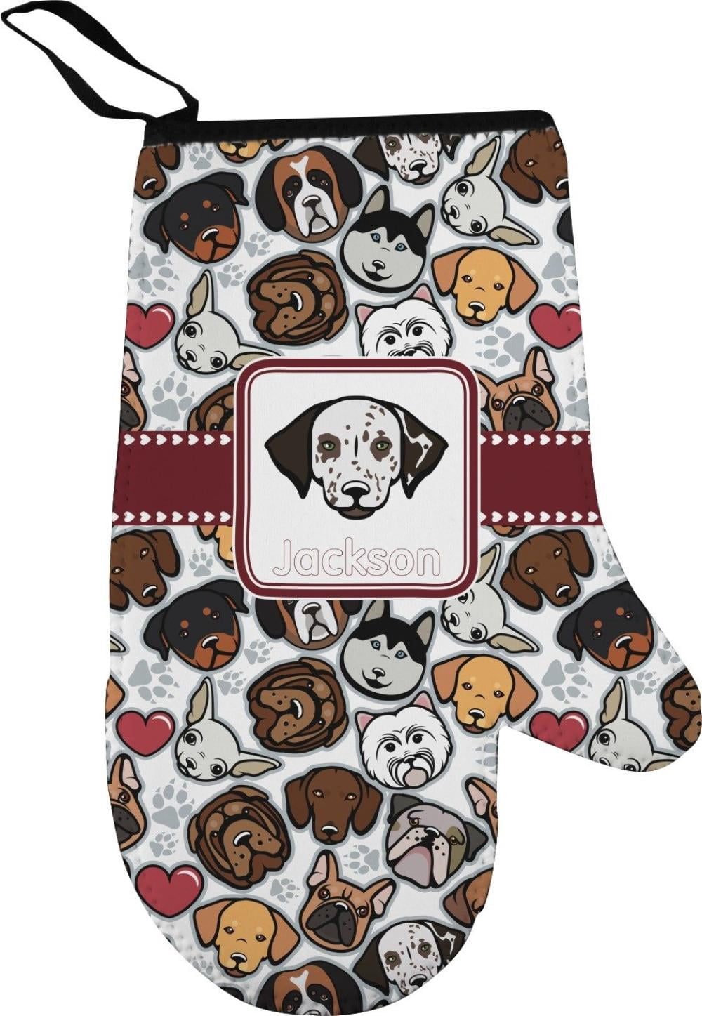 Dog Faces Right Oven Mitt (Personalized), Customizing Instructions YOU WILL RECEIVE AN EMAIL