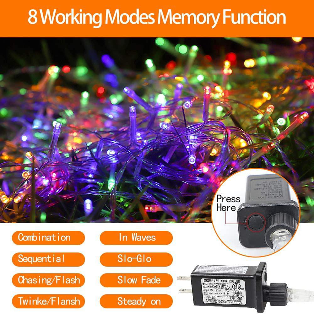 Decute Christmas Decorations Outdoor String Lights 8 Modes and Timer with  Remote, Waterproof 320 LED Christmas Tree Lights Star Lights for Yard  Garden Backyard Wedding Holiday Decor Multicolor 