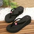 thumbnail image 4 of Mepaouo Women's Beach Shoes Ladies Platform Flip Flops Clip Toe Bohemian Wedge Slippers Thong Sandals, 4 of 6