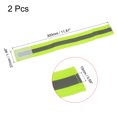 thumbnail image 2 of Uxcell Reflective Bands for Arm Wrist Ankle Leg 12x1.5 Inch Strip Wide for Cycling Running Walking Light Yellow 2 Pack, 2 of 5