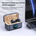 thumbnail image 3 of One-Trigger-Two 2.4G Wireless Microphone Magnetic Attachment Clip On Mic for Smartphone Noise Cancelling Real Time Monitoring Built-in Battery with Charging Case for Type-C Android Smarphones Tablets, 3 of 8