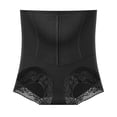 thumbnail image 2 of opolski Women Underpants High Waist Lace Embroidery Flower Tummy-control Butt-lifted Thin Soft Anti-septic Great Elasticity Breathable Postpatrum Panties Lady Underwear, 2 of 7