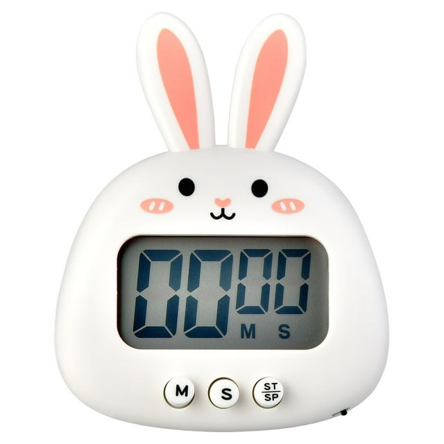 Cartoon Animal Digital Kitchen Timer Frog Cow LCD Display with Stand for Cooking Study Kids