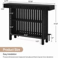 thumbnail image 2 of 62.99" 2-Tier Bar Table , 3.97" Thickened Panels, Modern Design, Sturdy Home Bar for Living Room, Dining Area, Wine Cellar, Basement, 2 of 6