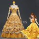thumbnail image 4 of Disfraz de cosplay de La Bella y la Bestia de anime personalizado, vestido de princesa de lujo para adultos con capa, disfraz de Bella, 4 of 5