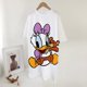 thumbnail image 1 of Disney Minnie Mickey Mouse Mini Dresses Women Short Sleeve Party Club Dress Casual Loose Fashion Streetwear Summer Dress MujerL Gao Jinjia LED, 1 of 2
