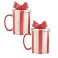 thumbnail image 2 of 2PC Hand-Painted Bow Ceramic Cup, Heat-Resistant Handheld Mug for Coffee Milk Juice, Valentine's Day Gift Drinkware for Hot & Cold Drinks, 2 of 8