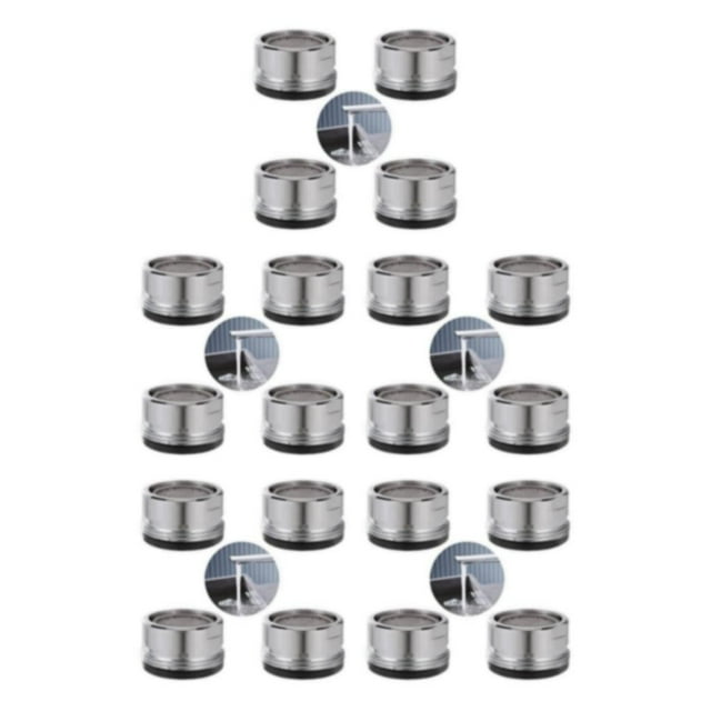 Transemion 4pcs Durable Water Saving Aerator Rust-resistant Taps Easy-install Water Aerator Silver 5Set