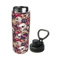 thumbnail image 2 of Fotbe Skull record artist Pattern 18 Oz Sports Insulated Kettle Vacuum Cup Stainless Steel Travel Mug Cup Thermal Flask,Insulated Kettle for Cycling Gym Basketball Outdoor, 2 of 7
