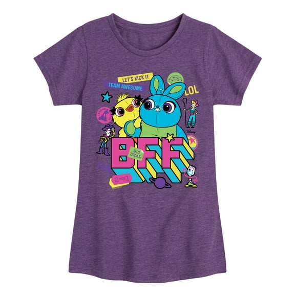 Toy Story 4 - Bff Ducky Bunny - Toddler & Youth Girls Short Sleeve Graphic T-Shirt