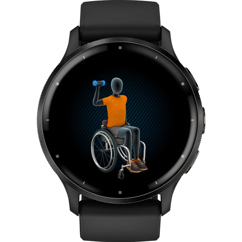 Restored Garmin Venu 3 Health and Fitness GPS Smartwatch Steel Bezel (45mm) (Refurbished)