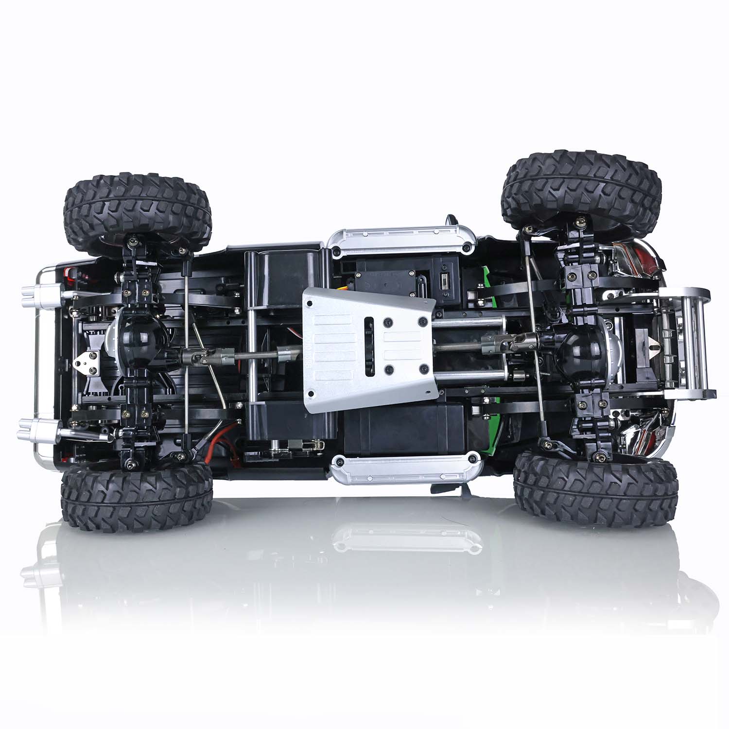 Hengguan 110 Rc Hg Pickup Truck P410 4Wd Rally Racing Crawler Car 2.4G Radio Motor Esc, Black
