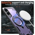 thumbnail image 2 of Dteck Magnetic for Samsung Galaxy S25 Edge Case with Kickstand, Shockproof TPU+PC Case Compatible with MagSafe Military Grade Ring Stand Heavy Duty Drop Rugged Cover for Galaxy S25 Edge,Purple, 2 of 6