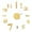 Gold, variant on Amdohai DIY Wall Clock Frameless Mirror Wall Clock Large Mute Wall Stickers for Living Room Home Decorations