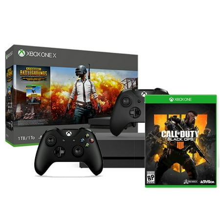 Xbox One X 1TB PUBG Console Bundle + Call of Duty: Black Ops 4 + Extra Xbox Wireless Controller -